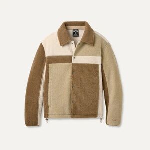 UGG Men's Two-Tone Sherpa Jacket - Brown and Cream